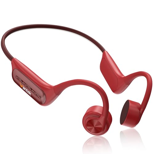 Wantek Auriculares de Conducción Ósea IP68 Impermeables para Natación, Bluetooth 5.3 con MP3 Integrado de 32GB, Auriculares Deportivos Open Ear para Nadar, Correr, Ciclismo y Fitness, 8H