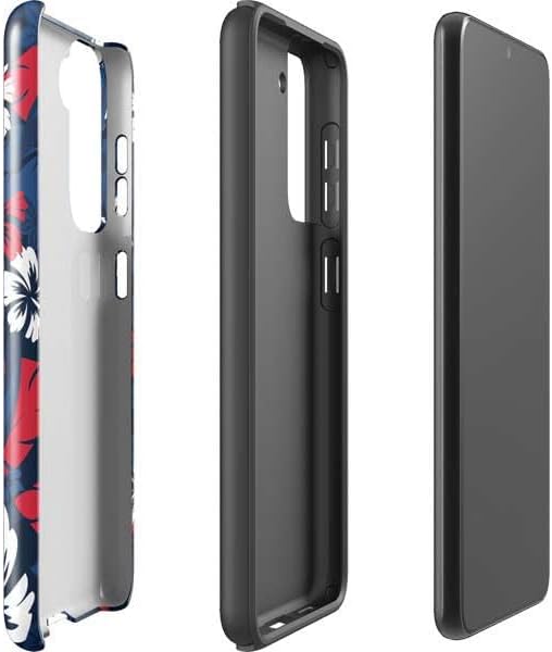 Skinit Pro Phone Case Compatible with Galaxy S21 Plus 5G - Officially Licensed NFL New England Patriots Tropical Print Design