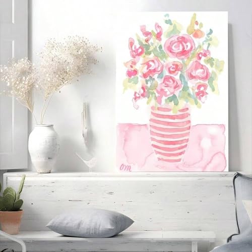 Toile florale rose éclectique pour habiller un mur vide de chambre - 5