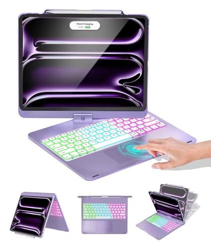 Baisla iPad Pro 13C`P[X L[{[h(M4) & iPad Air 13(M3/M2) v~An[hVFL[{[h iPad Pro 12.9(6/5/4/3)p }`gbNpbh 360x]&o