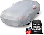 EzyShade 10-Layer Car Cover Waterproof All Weather - See Vehicle Size-Chart - Car Covers for Automobiles & Car Snow Cover - Full Exterior Covers - Winter Rain Sun SUV Sedan. Size A4 (See SizeChart)
