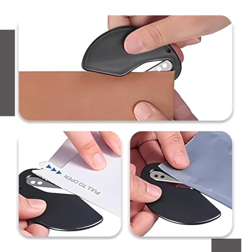 SULIUDAJI 10 Stück Letter Opener, Brieföffner, Foil Knife Foil Cutter With Metal Blade, Plastic Slitter Efficient Mail Opener Tool For Packaging, Post And Paper Cutting