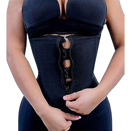 YIANNA Latex Waist Trainer for Women Tummy Control Zipper Underbust Waist Cincher Corset Hourglass Body Shaper Sport Girdle
