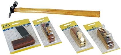 Montstar 5 Pc Wood Working Tool Kit - Mini Hobby Plane3.5",Mini Scraper Plane3.5",Dove Tail Square 4",Mini Bull Nose Plane 3.5",Cross Pein Hammer 4oz
