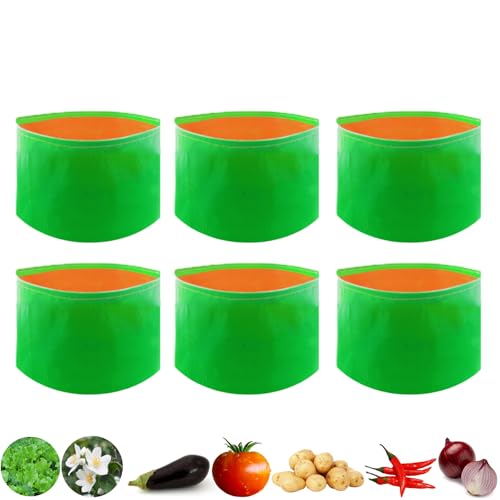 Image of by Bright Enterprises HDPE Grow Bags 15x15 Inch (Set of 6) - Heavy Duty Grow Bags for Terrace & Home Gardening | Plant Bags for Vegetables, Fruits and Plants | Grow Bag Combo Pack