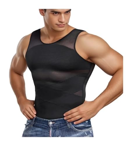 Camisetas de compresión para hombres fajas reductoras invisibles para oficina y eventos