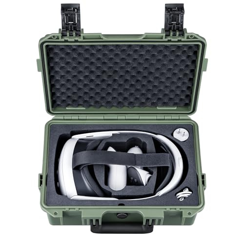Lykus Titan OQ200 Waterproof Hard Case, Works with Quest 3S/Quest 3/Quest 2, Fit Official Elite Head Strap, Better Protection [CASE ONLY]