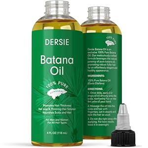 Batana Oil for Hair Growth: Dr Sebi Organic Raw Batana Oil from Honduras – 100% Pure & Natural – For Thicker & Stronger Hair – 4 FL OZ