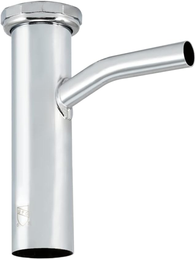 EZ-FLO 1-1/2 Inch x 6 Inch Dishwasher Long Branch Tailpiece with Direct Connection, 5/8 Inch OD Branch, Chrome Finish, 35090