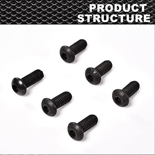 Miniatura 6 de CROSSDESIGN Juego de 6 tornillos Torx y tuerca plana compatibles con Polaris Ranger RZR General Body