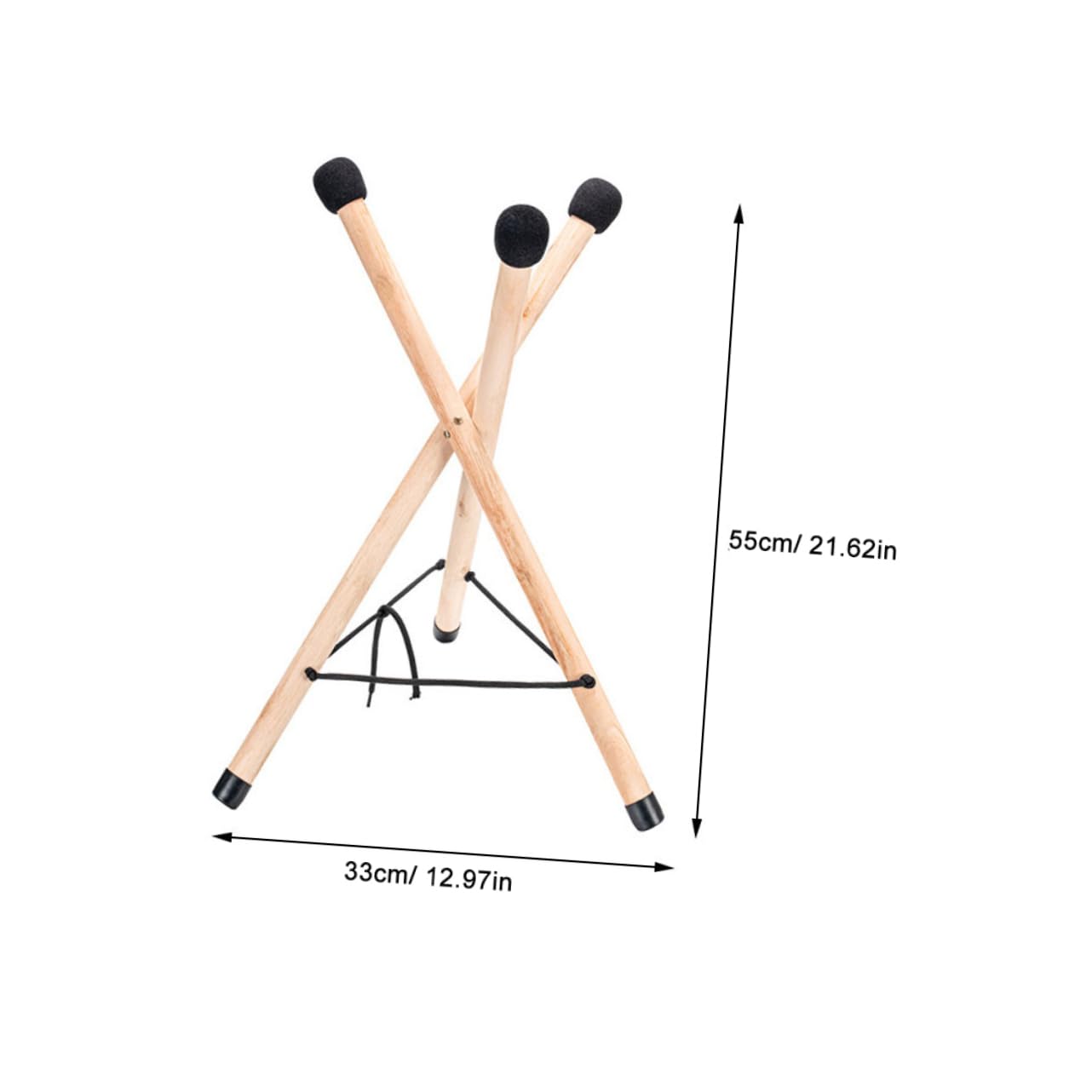 HEMOTON Professional Steel Tongue Drum Bracket Tripod Stand for Hand Pan Drum Display