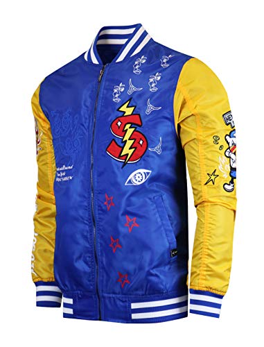 Image of SCREENSHOT Hip-Hop Urban NYC Fashion Bomber Jacket - Modern Outdoor Lightweight Streetwear Graffiti Print Zip Up Top