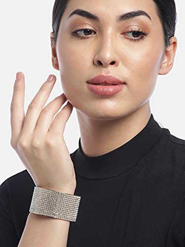 Crystal-Studded Bangles Bracelets - Valentine Jewellery