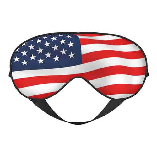 アメリカ国旗 愛国的な睡眠マスク、睡眠用アイマスク、完全に調節可能なストラップアイカバー レディース/メンズ