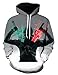 WANHONGYUE Anime Sword Art Online SAO 3D Digitaldruck Kapuzenpullover Hoodie Cosplay Kostüm Pulli Sweatshirt Tops Mäntel Grau M