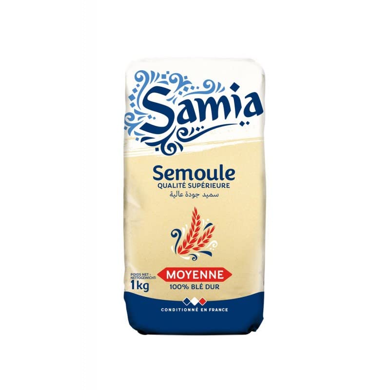 SAMIA SEMOULE DE BLE MOYENNE 1KG - SAMIA - LOT DE 4 - Offre Special