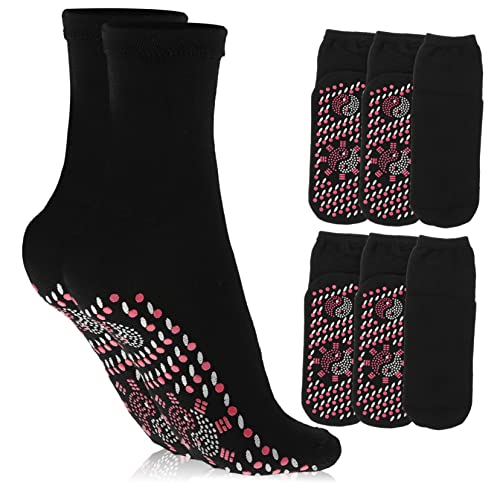 Abaodam 4Pares Calcetines Térmicos Autocalentados para Invierno Transpirables para Hombres y Mujeres para Senderismo Esquí y Actividades
