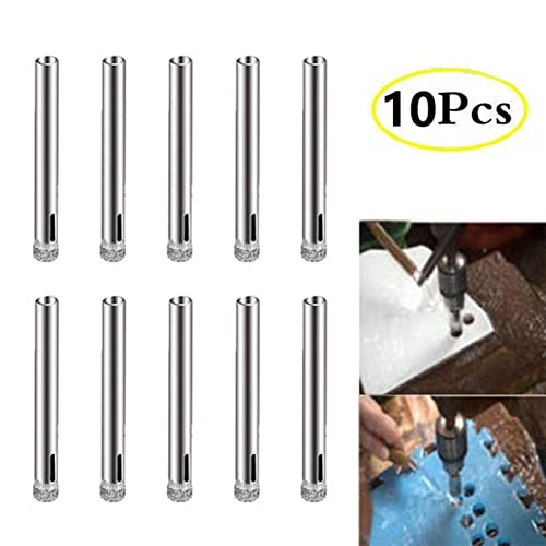 Brocas de diamante para seco NUSHKI, 10 piezas, 5 mm, para perforar granito, mármol, cerámica, baldosas y vidrio miniatura 6