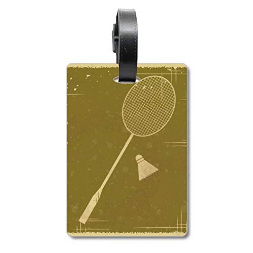 Étiquette de valise motif badminton : l'accessoire idéal des tournois et vacances