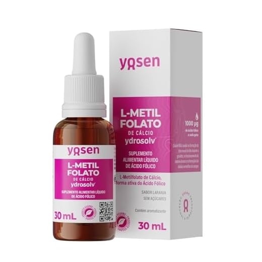 L-Metilfolato de Cálcio Ydrosolv - 30ml Gotas Laranja - Yosen