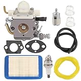 Butom Carburetor+Air Filter+ Gasket+Fuel Line Tune Up Kit for C1M-K77 Echo PB-403H PB-403T PB-413H PB-413T PB-460LN PB-461LN Backpack Blower PB-610 PB-620 PB-620H PB-620ST PB413 PB-400 Carb
