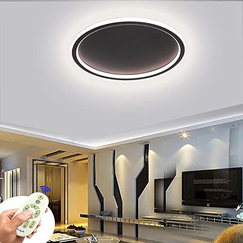BFYLIN LED Deckenleuchte 48W Rund Dimmbar Deckenlampe 2.4G Fernbedienung Lampe Licht für Wohnzimmer Kinderzimmer Schlafzimmer (48W-Schwarz TYP-A 40CM) Cover