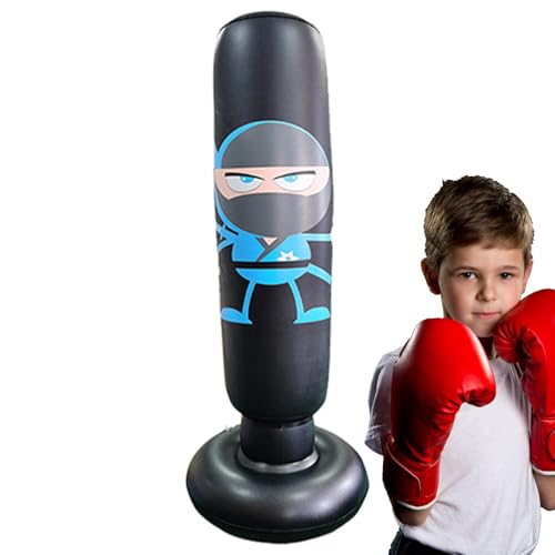 Saco de boxeo para niños, saco de boxeo inflable para niños y niñas de 6 a 12 años, para practicar karate, taekwondo
