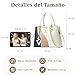 FOLOVEYA Bolso Mujer Elegante Bolso de Mano Tote Impermeable Múltiples Bolsillos Bandolera Satchel Moda Señora Bolso de Hombro para Oficina Trabajo Diario Vida Compras Fiesta Cuero PU Azul Imagen de FOLOVEYA Bolso Mujer Elegante Bolso de Mano Tote Impermeable Múltiples Bolsillos Bandolera Satchel Moda Señora Bolso de Hombro para Oficina Trabajo Diario Vida Compras Fiesta Cuero PU Azul