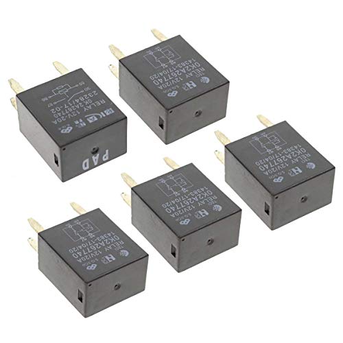 MOTOALL 5 Pack High Power 4 Pin Terminal Relays for GM 13500114 8385 12088567 12135170