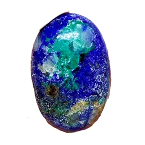 Cabochon azurite malachite naturelle 29x18mm pour création de bijoux