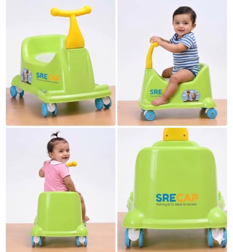 Image of The SRECAP 2-in-1 Potty Training Scooter is an innovative developmental tool designed to turn potty training into a fun, stress-free experience (Green Colour)