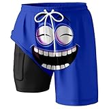 Bañador de Doble Capa con diseño Tropical Pantalones Cortos Casuales Muy Ligeros para Practicar Deportes acuáticos al Aire Libre