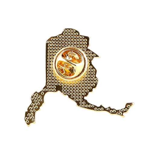 Image of State Shaped Map Lapel Metal Pin Enamel Brooch Keepsake Beautifully Designed for Backpack Hat