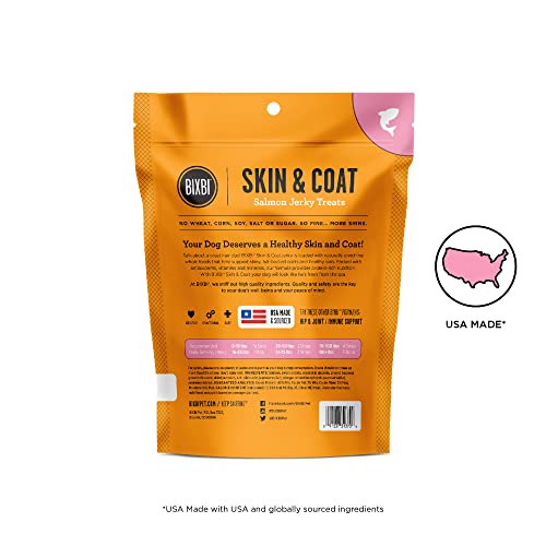 Bixbi Pores and Skin  Coat Help Salmon Jerky Canine Treats 4 Oz  Usa Made Grain Free Canine Treats  Antioxidant Wealthy to Help Shiny Full Bodied Coats  Excessive in Protein Complete Meals Vitamin No Fillers  Cucciolini Doodles Bixbi pores and skin  coat help salmon jerky canine treats 4 oz  usa made grain free canine treats  antioxidant wealthy to help shiny full bodied coats  excessive in protein complete meals vitamin no fillers   cucciolini doodles