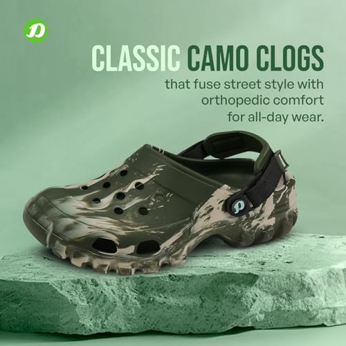 Image of DOCTOR EXTRA SOFT Men's Classic Camo Casual Sports Clogs /Sandals with Adjustable Back Strap for Adult| Comfortable & Lightweight| Stylish & Anti-Skid| Waterproof & Everyday Use Mules Gents Boys D-550