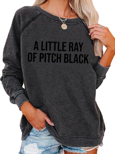 Novelty Funny Print Sweatshirt for Women Long Sleeve