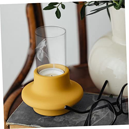 Cache-bougies transparents contre le vent en verre pour table de fête
