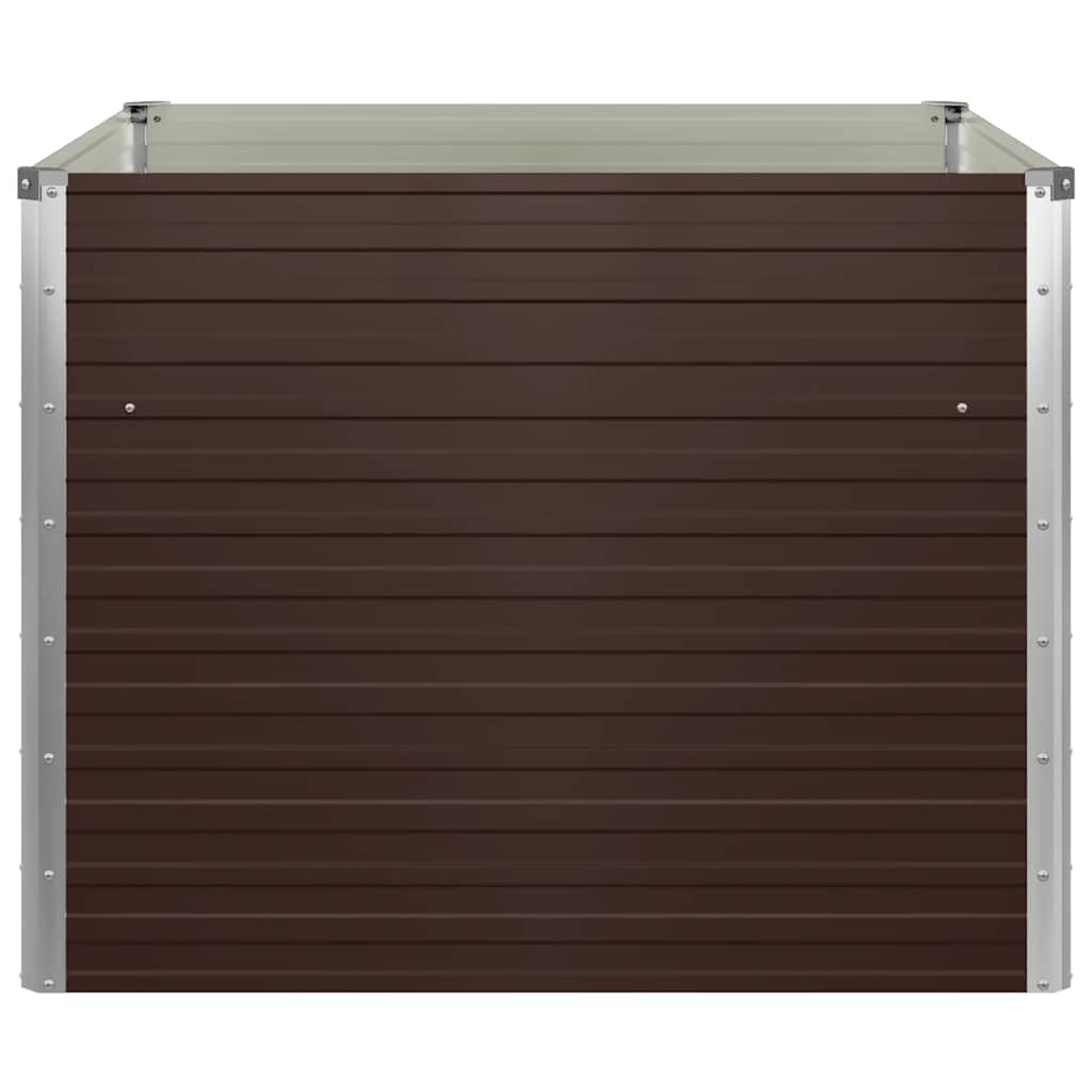 Mesa de Cultivo de Acero galvanizado marrón 100x100x77 cm Marrón,45712