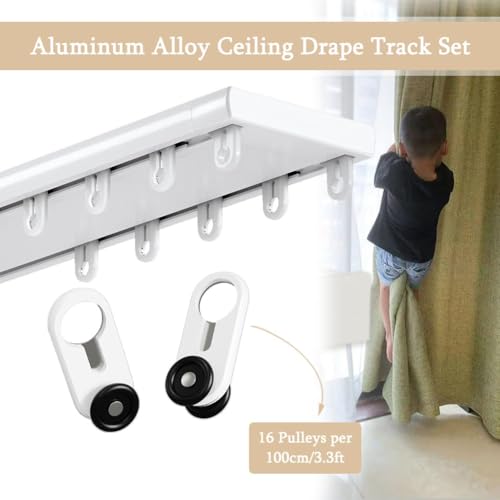 Support de plafond réglable à double rangée avec roulettes 5.5m