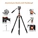 Kamera Stativ,K&F Concept Videostativ Video-Tripod mit Fluidkopf,200cm Kamera Stativ, Tripod für unterwegs, mit Abnehmbarem Einbeinstativ, Aluminium Reisestativ K234A7+FH-03