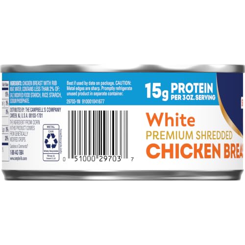 Image of Swanson White Premium Shredded Canned Chicken in Water, 9.75 Ounce (Pack of 12)
