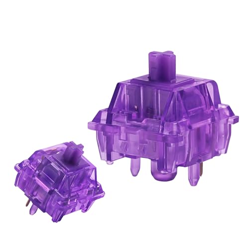 Commutateurs de clavier mécanique de jeu V2 violets boîtier améthyste tactile de haute précision