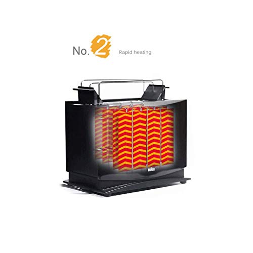 SCKMBJ Toaster mit 2 Scheiben, Toaster mit 2 extra Breiten Schlitzen, Toaster mit 2 Schlitzen, Edelstahl mit Aufwärm… – Bild 3