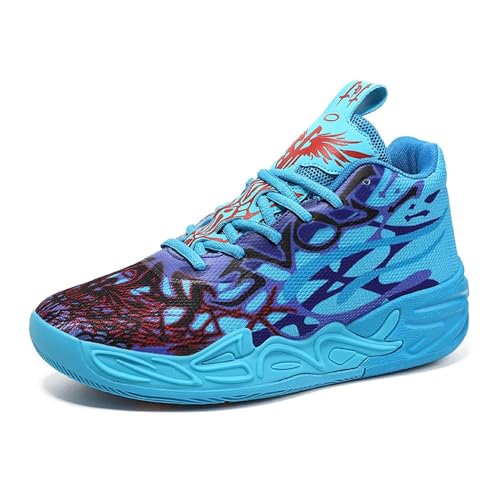 Zapatillas de Baloncesto Unisex de caña Alta, Hombre Mujer Zapatos Basketball Shoes Suela de Goma Antideslizante, Ideales for Entrenamientos y Juegos al Aire Libre Sneakers