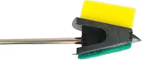 Limpador espuma com raspador limpa aquário cabo de metal (35cm)