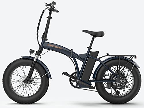 Bicicletas eléctricas plegables, ¿cuál deberías comprar? Review 🚲 15 EMotorad Toledo - Bicicleta Eléctrica Plegable para Adultos - Neumáticos Kenda Fat Tire 20x4" - Motor 36V 250W - Batería 13Ah Extraíble - 5 Niveles de Asistencia - Pantalla LCD