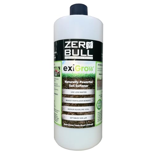 ExiGrow Alkaline Soil Treatment - Soil Loosener - Soil Conditioner - Soil Softener - Liquid Aeration - Any Grass Type - Repair Compact Soil, Standing Water, Poor Drainage - 32oz
