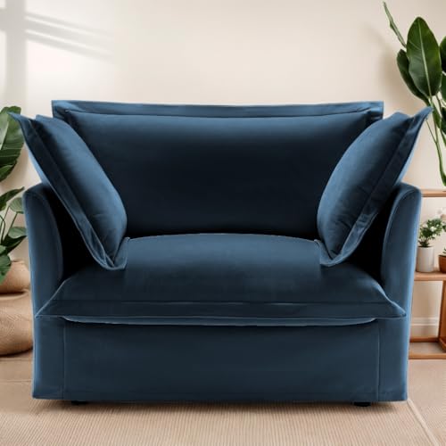 Sillón Chaise Moderno Azul miniatura 1