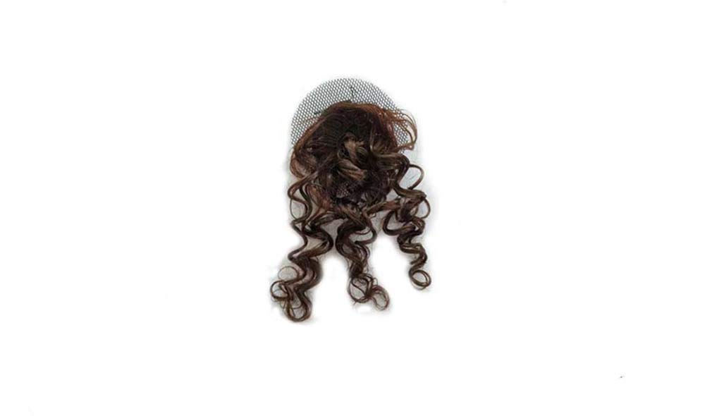 cheveux crépus et frisés trames de cheveux humains péruviens crépus bouclés 6 pouces(15,2 cm) Style Bob couleur noire naturelle (couleur brun clair, 6 pièces 6 pouces)