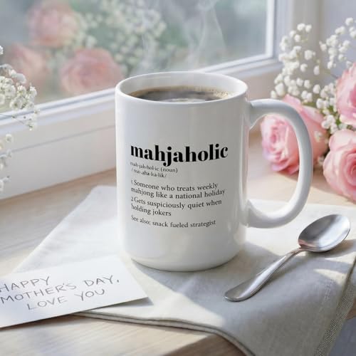 Taza Mahjong Gifts de Cerámica 15 oz Diseño Clásico